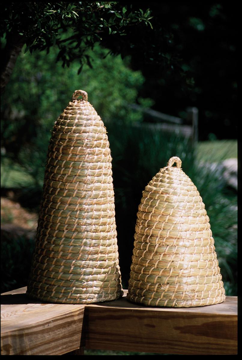 Tall Seagrass Bee Skep. Made in Haiti.