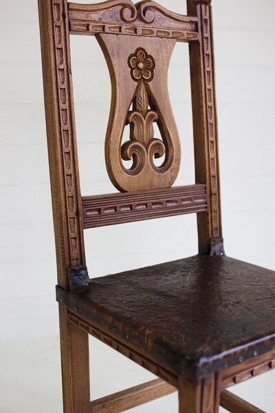 Fleur De Lis Reclaimed Colombian Dining Chair
