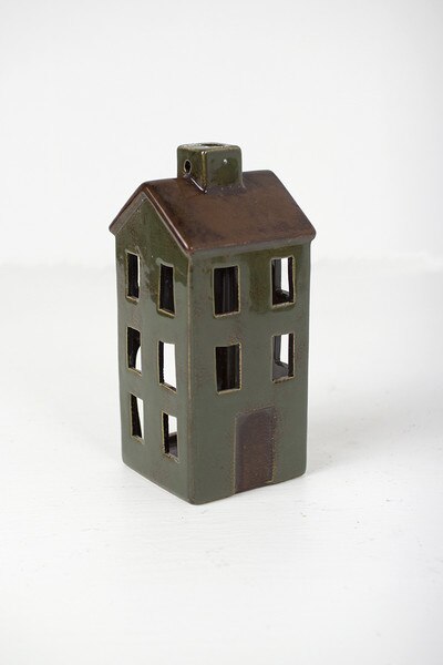 set of 6 ceramic village