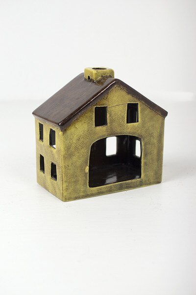 set of 6 ceramic village