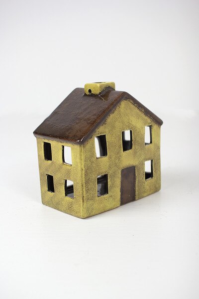 set of 6 ceramic village