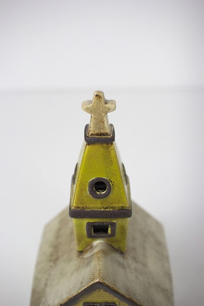 set of 6 ceramic village
