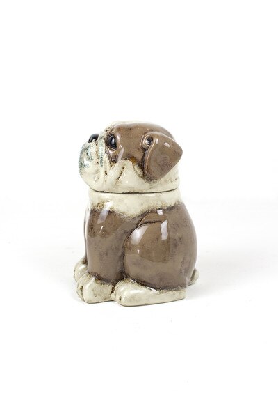 ceramic bull dog canister