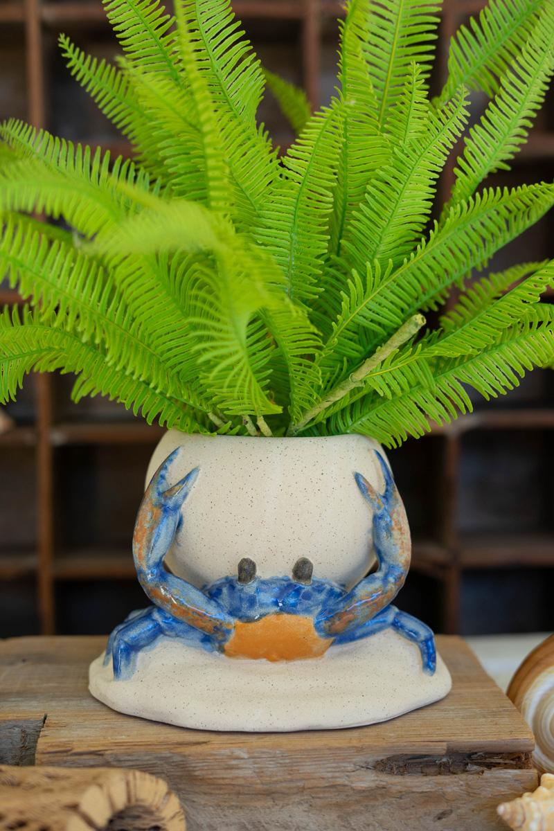 Ceramics - ceramic crab planter