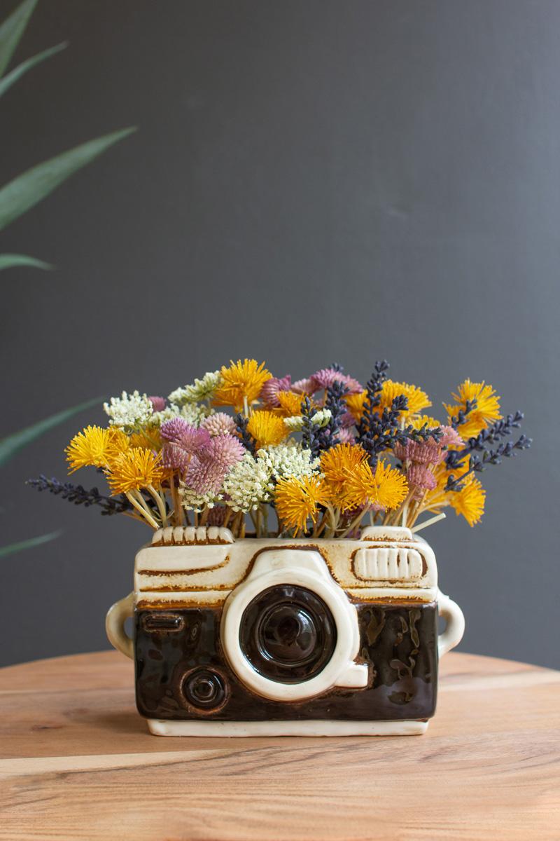 ceramic camera planter