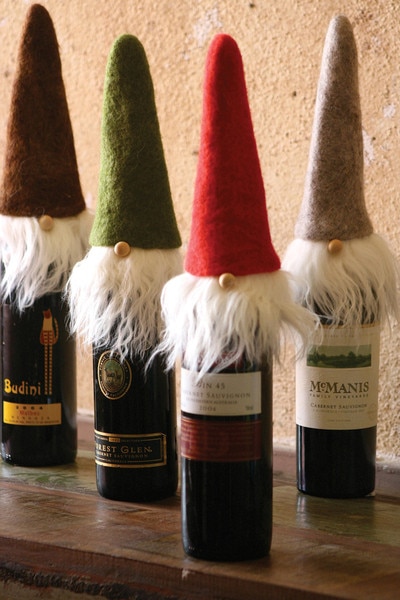 wispy beard santa wine toppers