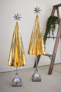 OLDED GOLD METAL TREES WITH SILVER