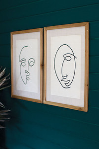 Set of 2 Abstract Face Prints