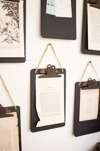 Set of 6 Black Clipboard Photo and Notes Holders
