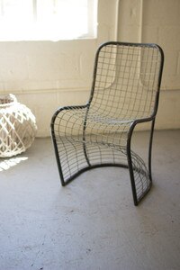 WOVEN METAL DINING CHAIR