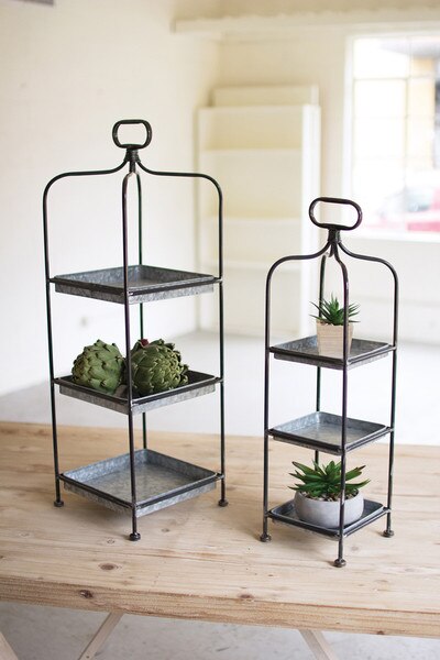 METAL DISPLAY STANDS W/ GALVANIZED