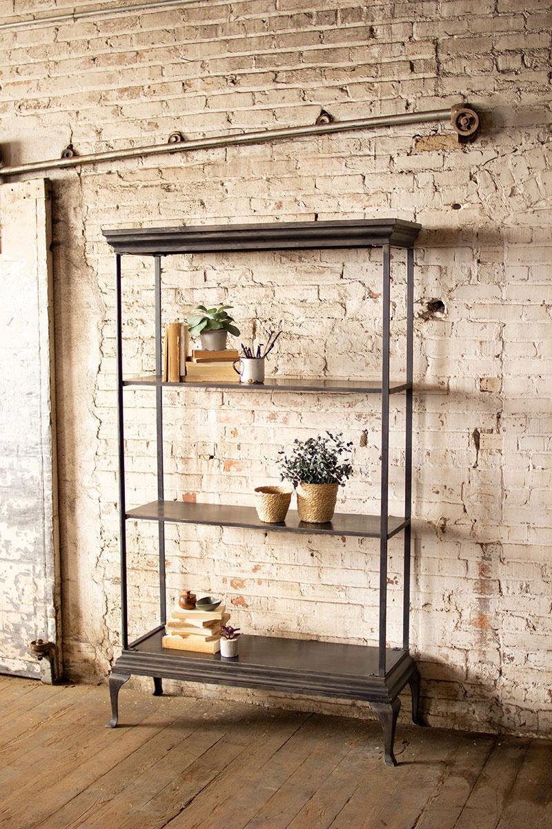 612.Antique Iron Shelf Indonesia 木製ラック・ウッドラック