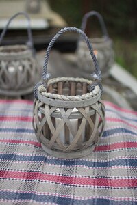 GREY WILLOW VOTIVE LANTERN