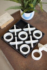 Large Wooden Tic-Tac-Toe Game