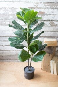 Artificial Fiddle Leaf Fig in a Pot