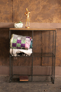 four cubby wire console