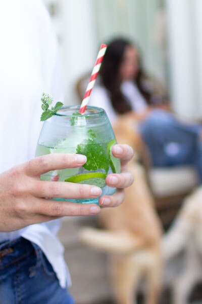 Set of 6 Recycled Clear Stemless Wine Glasses