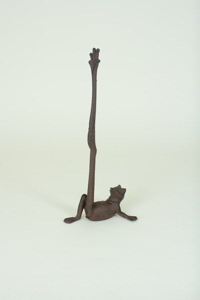 Cast Iron Frog Paper Towel Holder