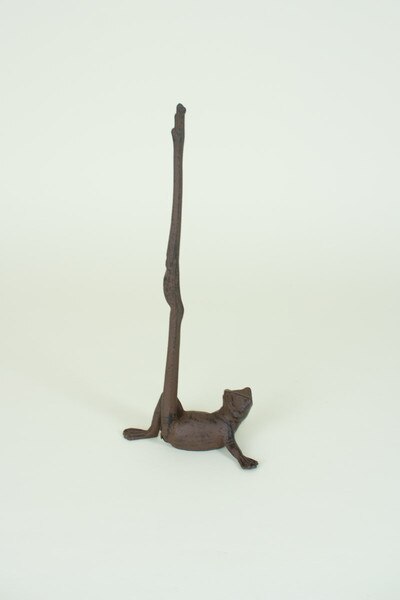 Cast Iron Frog Paper Towel Holder