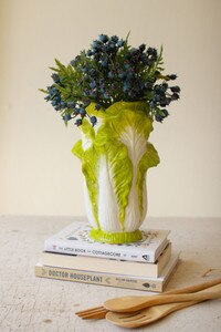 Ceramics - Ceramic Produce Vases - Garlic and Tomato