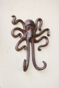 cast iron octopus wall hook