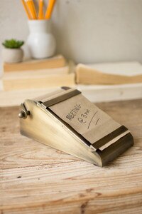 Desktop Note Roll in Antique Brass