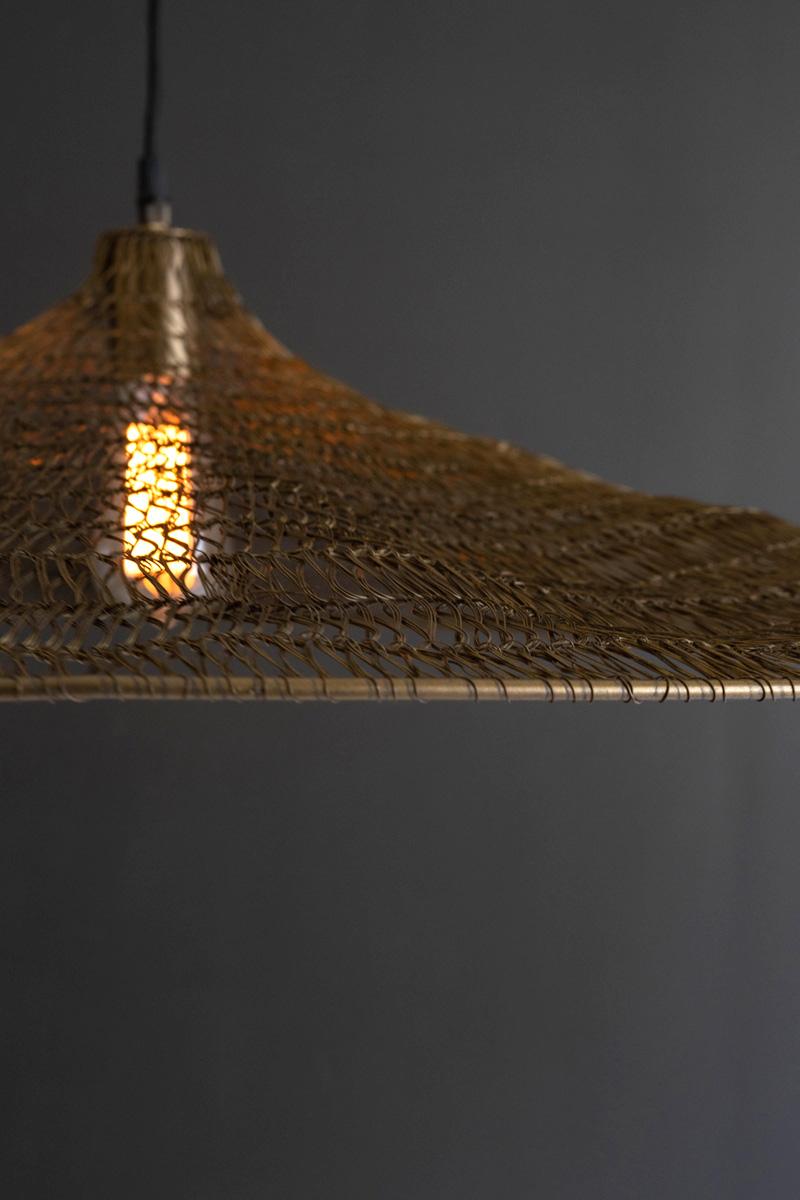 Lighting - large wire hat pendant lamp