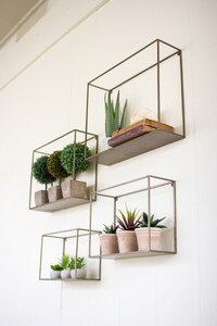 Set of 4 Metal Shelves