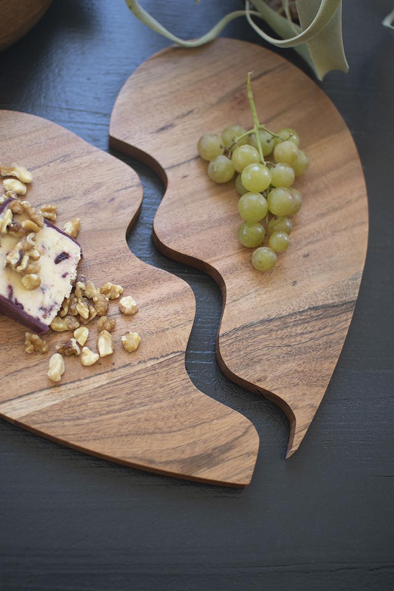 Serving Pieces - acacia wood best friends cutting board