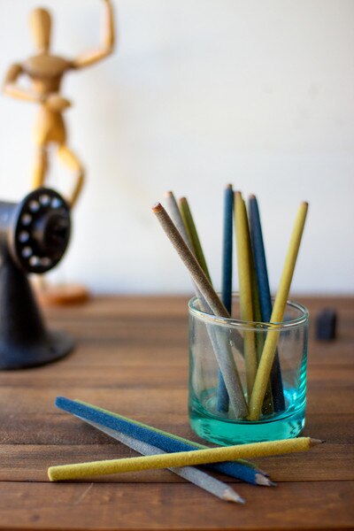 set of 4 velvet covered pencils