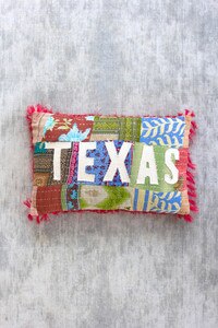 Texas Kantha Pillow